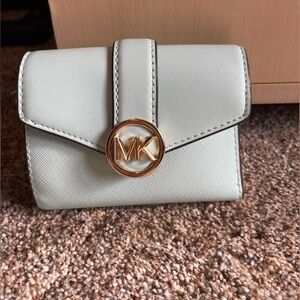 Michael Kors small light blue trifold wallet-new!